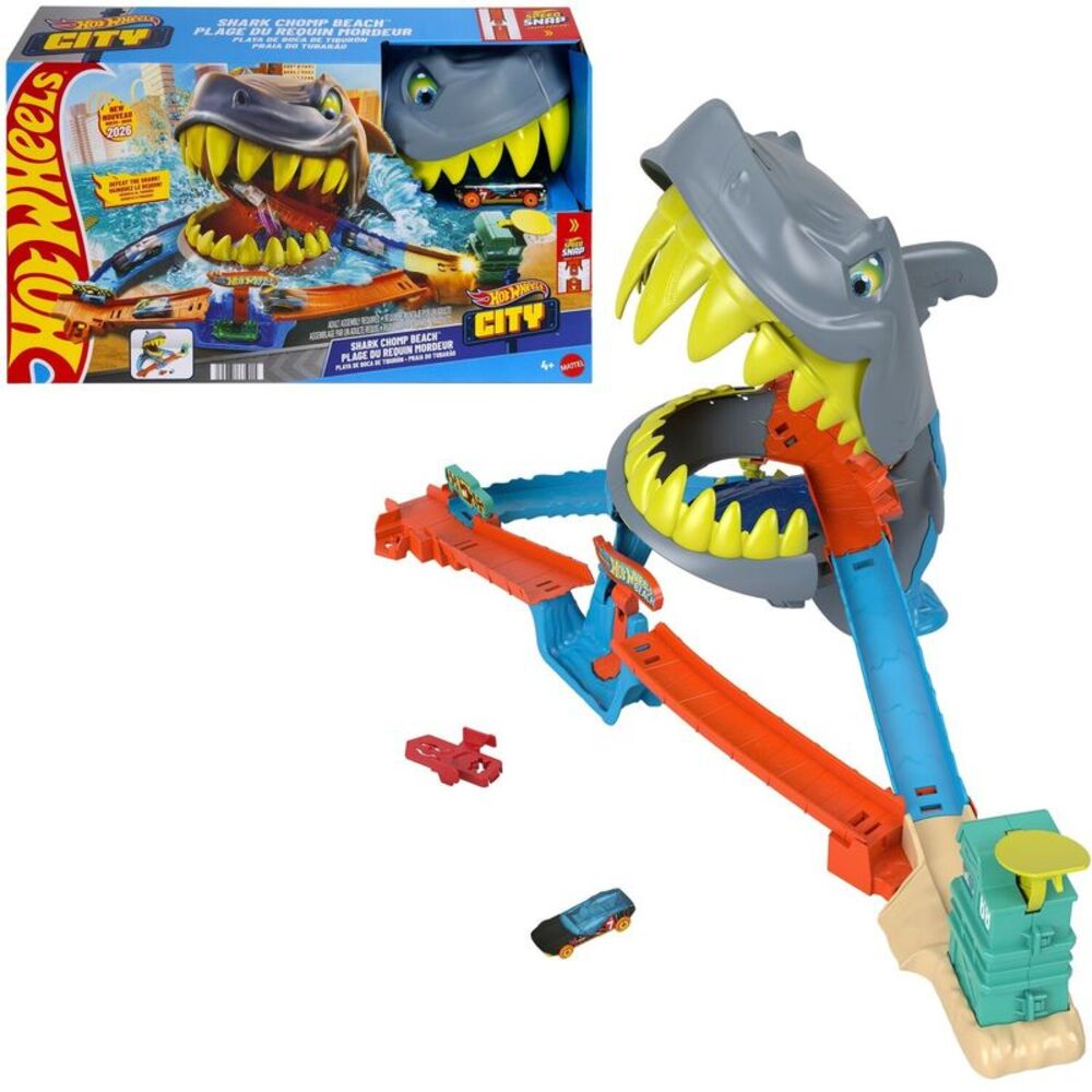 Hot Wheels City Shark Chomp Beach Playset COLLECTIBLES